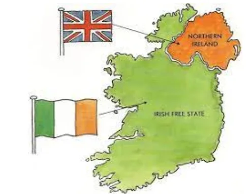 Karte mit Irland und Nordirland